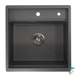 Стальная кухонная мойка Granula KS-5051 графит матовый  (KS-5051 графит матовый)