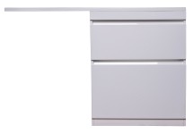 Тумба с раковиной El Fante напольная Даллас 130 Люкс белая PLUS правая — Тумба с раковиной El Fante напольная Даллас 130 Люкс белая PLUS правая СС-00000557 + СС-00000540