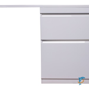 Тумба с раковиной El Fante напольная Даллас 130 Люкс белая PLUS правая (СС-00000557 + СС-00000540)