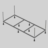 Каркас для прямоугольных ванн CORPA NERA 170 см — 