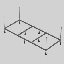 Каркас для прямоугольных ванн CORPA NERA 170 см — 