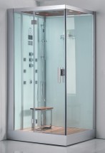 Пародушевая кабина EAGO OSLO прямоугольная 90x120x226 см, левая, белая — 