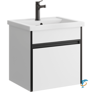 Тумба с раковиной Aqwella Urban 50 подвесная  (URB0105W+aqwella_4630055557578)