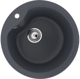 Круглая мойка с отверстием под смеситель ULGRAN U-102 антрацит — 