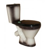 Унитаз-компакт Rosa Элегант чёрный декор — 