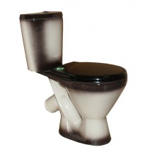 Унитаз-компакт Rosa Элегант чёрный декор — 