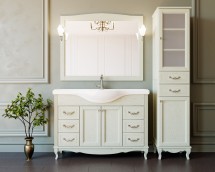 Комплект ValenHouse Эллина 120 слоновая кость с пеналом, фурнитура хром — 