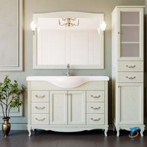 Комплект ValenHouse Эллина 120 слоновая кость с пеналом, фурнитура хром (Е120_КПСХ)