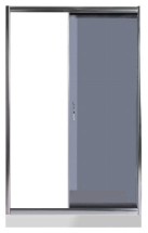 Душевая дверь в нишу River BERING 130 МТ — Вид установки  в нишу, напольный.
                            