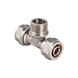 Тройник VALTEC 20х1/2мм с наружной резьбой — 