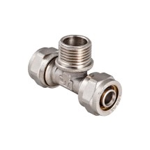 Тройник VALTEC 20х1/2мм с наружной резьбой — 