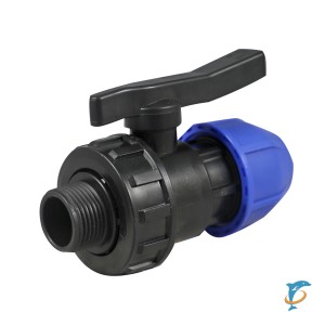 Кран шаровый ПНД Millennium 20 - 1/2" НР  (PEKM2012)