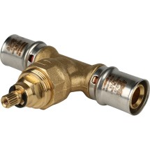 Stout Вентиль с хромированной ручкой 20х20 для металлопластиковых труб прессовой — 