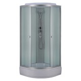 Душевая кабина Loranto 880х880х2150 белое заднее стекло, поддон 26 см, матовое стекло 4 мм, профиль хром матовый (CS-985TM/W-90) &mdash; 