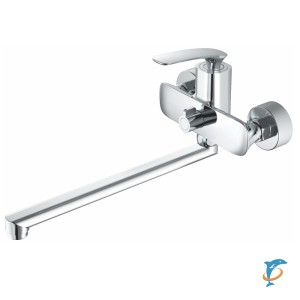 Смеситель для ванны HAIBA HB22616 длинный излив, латунь, хром (HB22616)