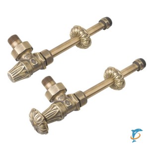 Комплект из 2-х угловых кранов с удлинительными трубками 1/2 (бронза) RETROstyle  (RS 671_427 Бронза)