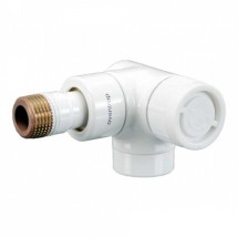 Термостат Oventrop E угловой трёхосевое правый Ду15 1/2 (белый) — 