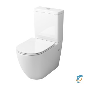 Унитаз GR-4446S (680*375*810) напольный с тонкой крышкой (GR-4446S)