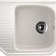 Угловая односекционная мойка с отверстием под смеситель ULGRAN U-109 белый  (U-109-331)