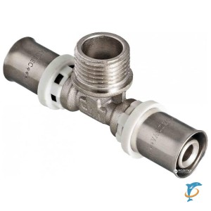 Пресс Тройник VALTEC 26x3/4 с наружной резьбой (VTm.233.N.260526)