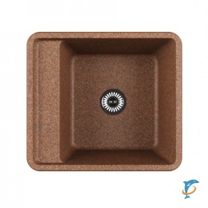 Мойка для кухни из литого мрамора Aquaton Беллис 57 терракотовый 1A724932BS270  (1A724932BS270)