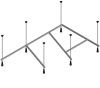 Каркас для ванны CORPA NERA Siena 150 см усиленный, на 6 опорах — 