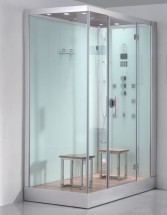 Пародушевая кабина EAGO OSLO прямоугольная 90x150x226 см, правая, белая — 