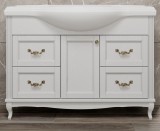 Тумба для комплекта ValenHouse Эллина 120/2 белая, фурнитура бронза — 