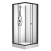 Душевая кабина Loranto NEO 100x100x(190+15) c низким поддоном 15см, прозрачное закаленное стекло 5 мм,задние стеклянные стенки белые, профиль черный-матовый (CS-21801-100)