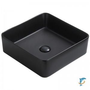 Раковина накладная Azario 415х415х135 чёрная AZ-7050DMB  (AZ-7050DMB)