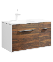 Тумба с раковиной Aqwella 5 Stars Malaga 90 подвесная крафт тёмный (раковина Malaga 900L) — 