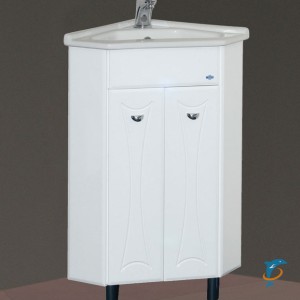 Тумба с раковиной Misty Лотос - 40 х 40 угловая (Э-Лот01040-01Уг + Р-Мис14040-Лт)