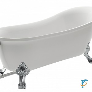 Ванна акриловая Azario CARDIFF 1700x760x800, в комплекте с сифоном и металлическими ножками CAR17076  (CAR17076)