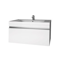 Тумба с раковиной Dreja GRACE 70 подвесная, белый глянец — 