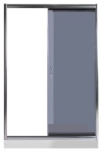 Душевая дверь в нишу River BERING 140 МТ — Вид установки  в нишу, напольный.
                            