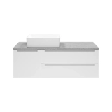 Тумба с раковиной Brevita Cargo 120 подвесная (белая) — 