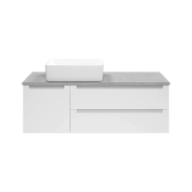 Тумба с раковиной Brevita Cargo 120 подвесная (белая) — 