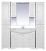 Мебель для ванной Misty Валерия -105 с 2 ящ. белая фактур. с зеркало со шкафом