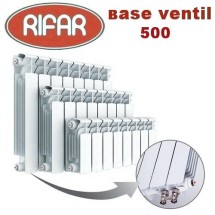 Биметаллический радиатор Rifar Base Ventil 500 10 секций — ​Радиаторы RIFAR серии Base Ventil 500 правое подключение – мощные биметаллические изделия, которые подходят для строительства систем отопления в плохо утепленных, больших комнатах и зданиях с ограничениями по высоте и другими конструктивными особенностями планировки.