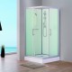 Кабина душевая ESBANO ELEGANCIA квадратная, 100х100х210 см, без крыши, поддон белый, низкий  (ESKB100CK)