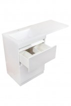 Тумба с раковиной El Fante напольная Даллас 120 Люкс белая PLUS левая/правая Эмаль — Тумба с раковиной El Fante напольная Даллас 120 Люкс белая PLUS левая СС-00000388 + СС-00000564