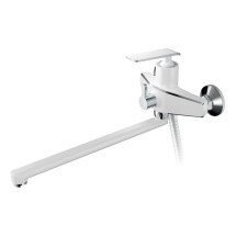 Смеситель для ванны HAIBA HB22548-8 длинный излив, латунь, белый/хром — 