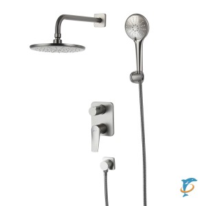 Смеситель Lemark Bronx LM3729GM для ванны и душа, встраиваемый  (LM3729GM)