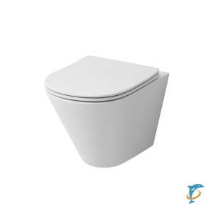 Унитаз GR-4477S (490*360*350) подвесной безободковый с тонкой крышкой (GR-4477S)