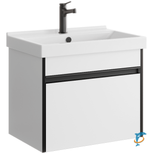 Тумба с раковиной Aqwella Urban 60 подвесная  (URB0106W+aqwella_FST60SLWB01)