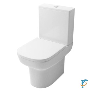 Унитаз напольный Azario Alba 380х620х805 в комплекте с арматурой GEBERIT, сиденье микролифт (AZ-8323 GB)