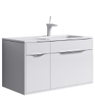 Тумба с раковиной Aqwella 5 Stars Malaga 90R подвесная белый &mdash; 