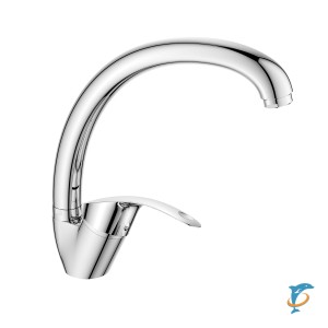 Смеситель DECOROOM DR71021 одноручный  для кухни с высоким поворотным изливом  (DR71021)
