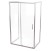 Комплект душевая дверь с двумя бок.огаждениями,напольный ,прозр.стекло 6мм,хром. профиль 120*80*80*185см