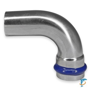 Уголок 90° однораструбный для нержавеющей трубы Millennium 42х42 г/г  (UPTN9042)